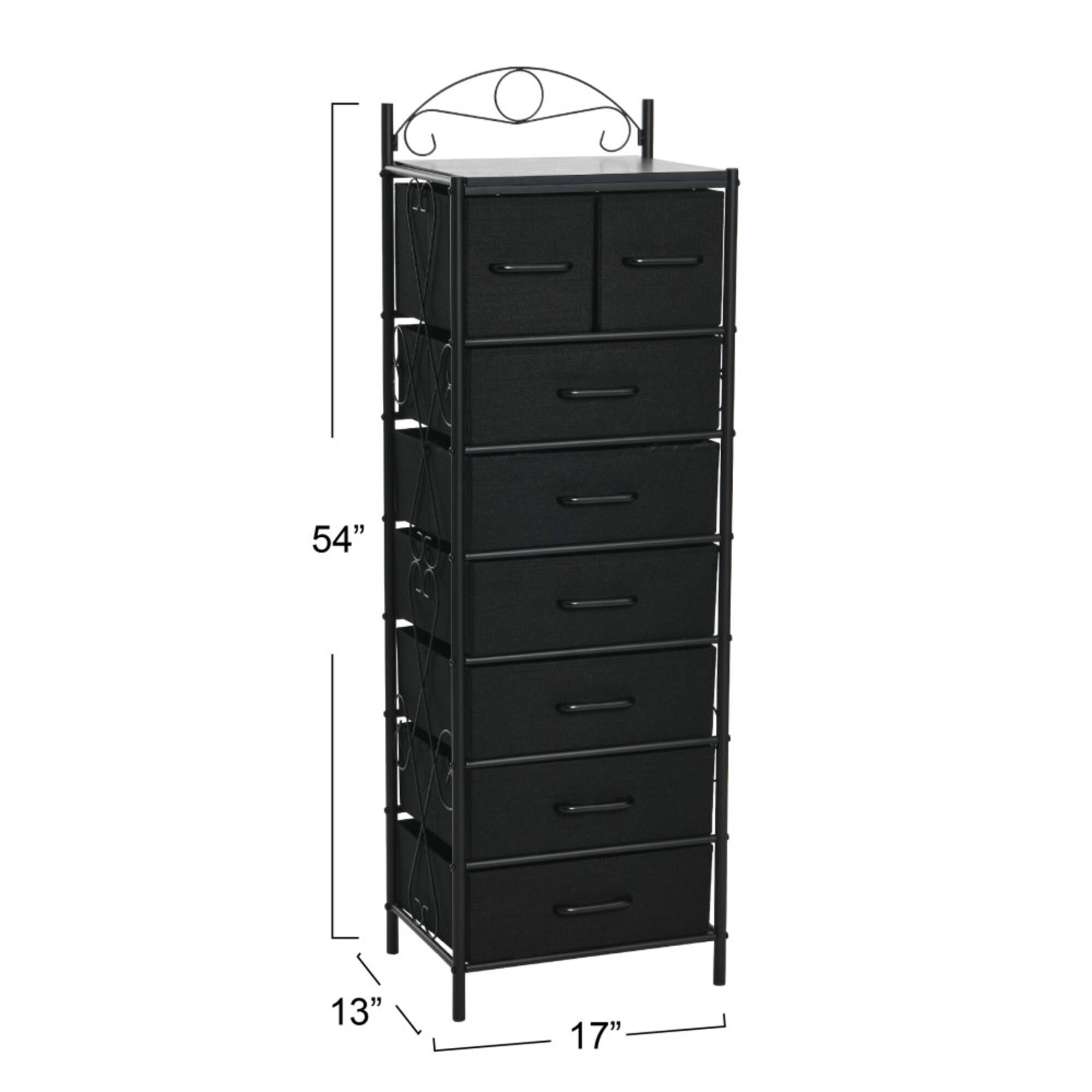 Household Essentials Victoria 54" 8-Drawer Narrow Dresser